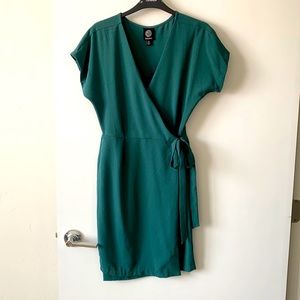 Bobeau Forest Green Wrap Dress